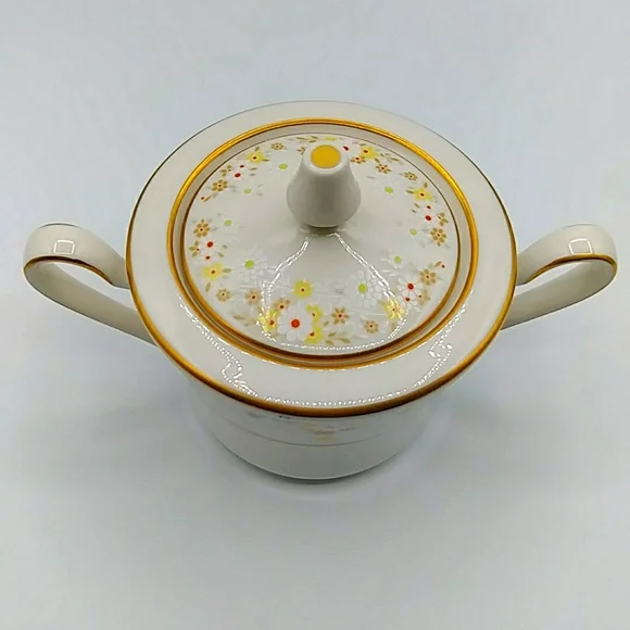 🎷HP! Noritake Ivory China, Creamer and Sugar Bowl "fragrance 7025". Japan - Picture 5 of 14